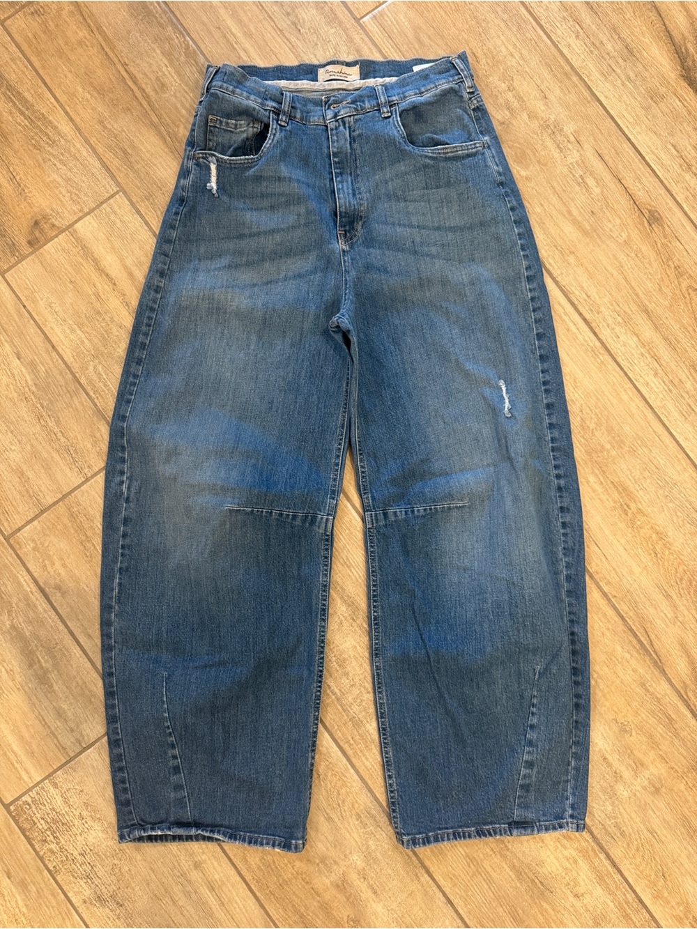 ROSE & LINI Italian Denim Barrel Jeans wide leg | Size 28 Cotton